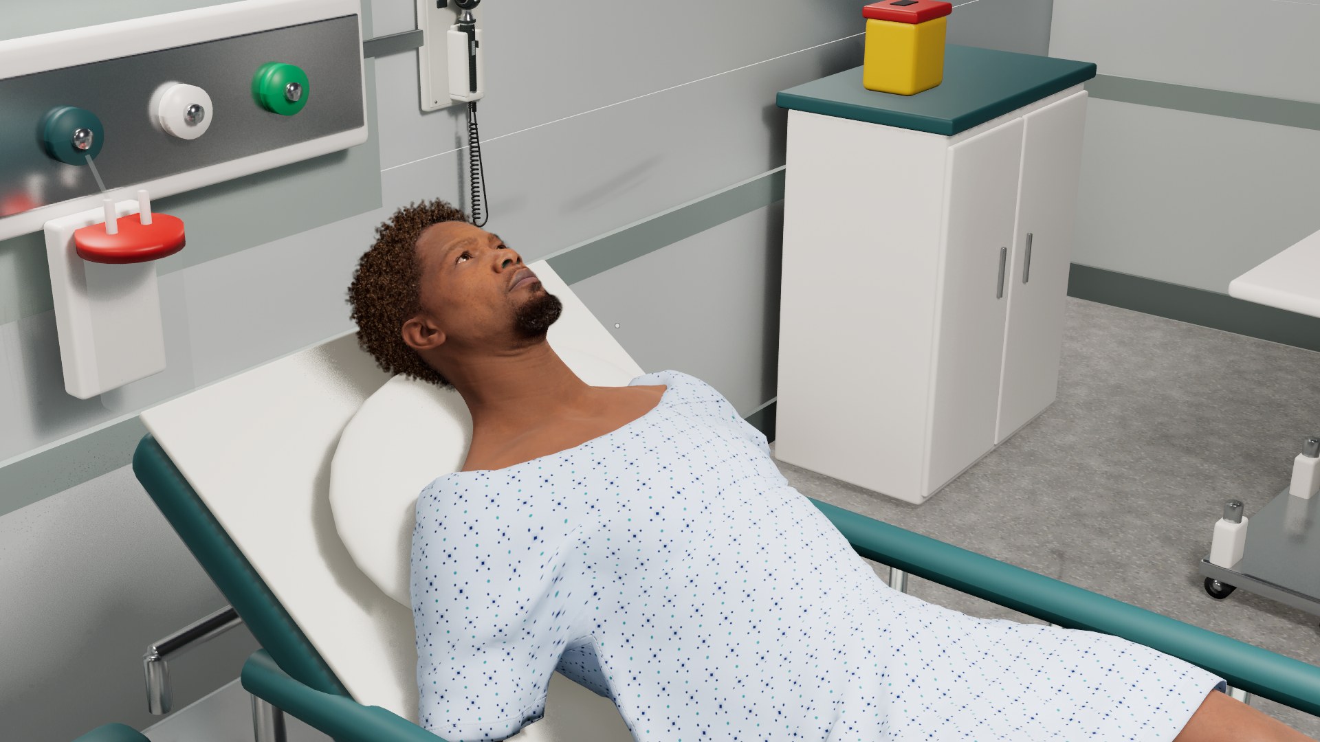 Vitalis patient in a resuscitation bay.